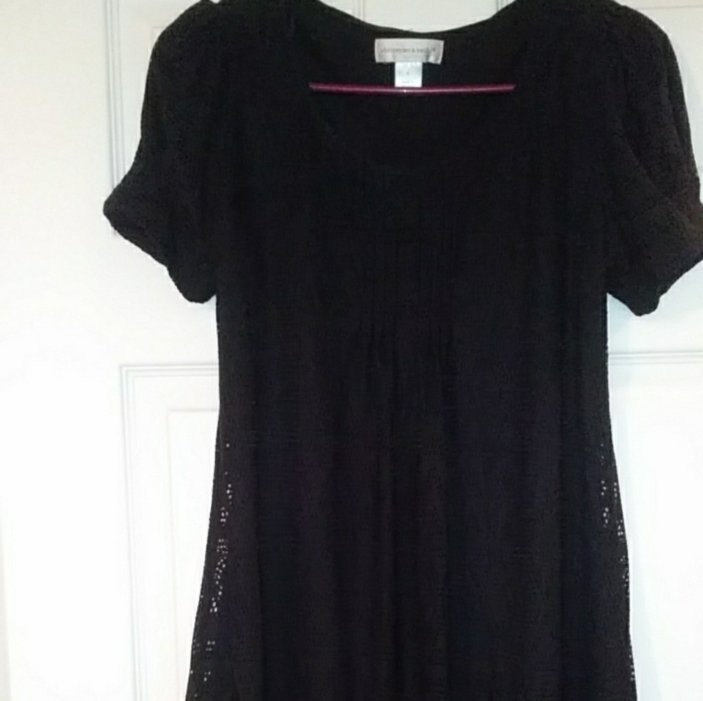 Black short sleeve dress